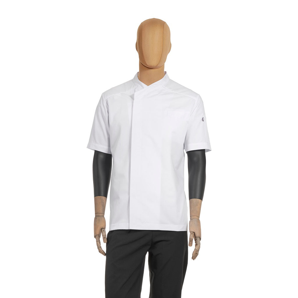 Filipina Blanca para Chef Dimitri Manga Corta Caballero Diferentes Tallas Disponibles CROP