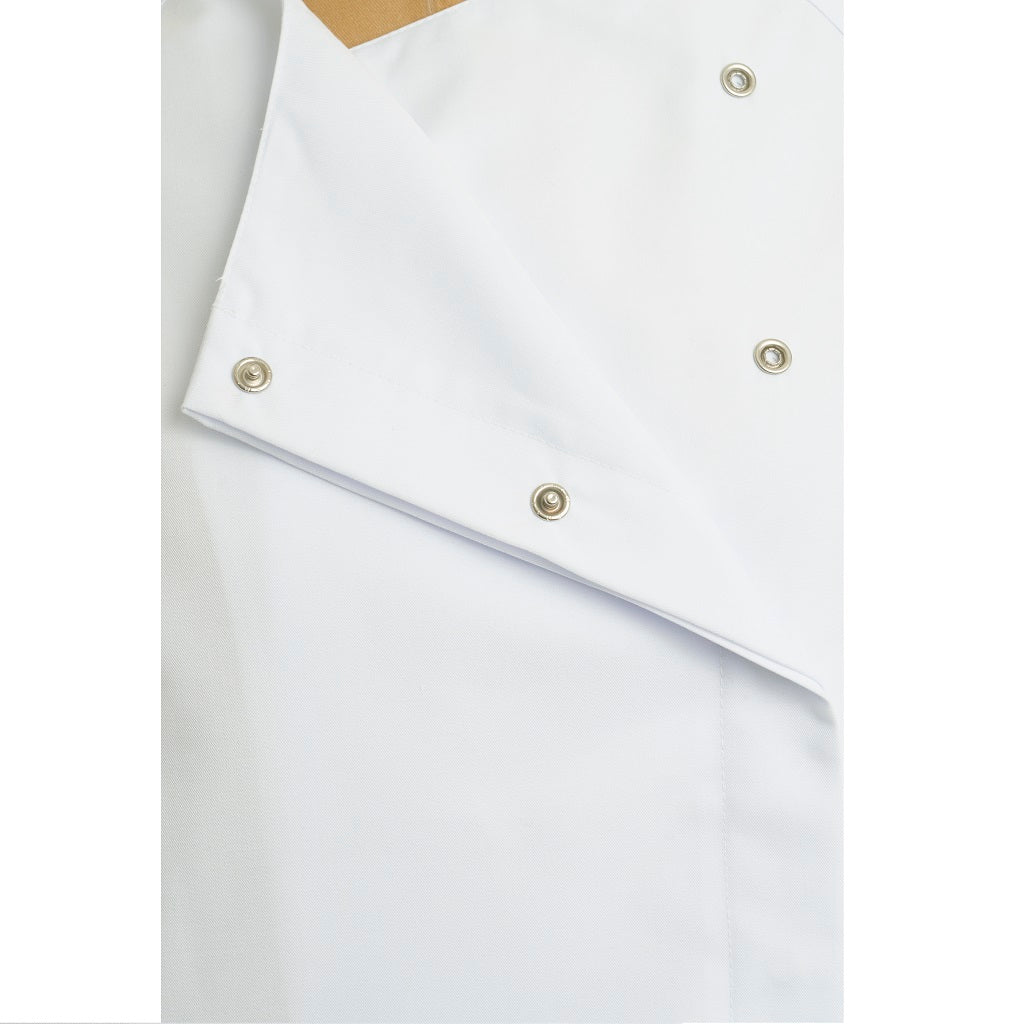 Filipina Blanca para Dama Chef Antoine Manga Larga Botón Oculto