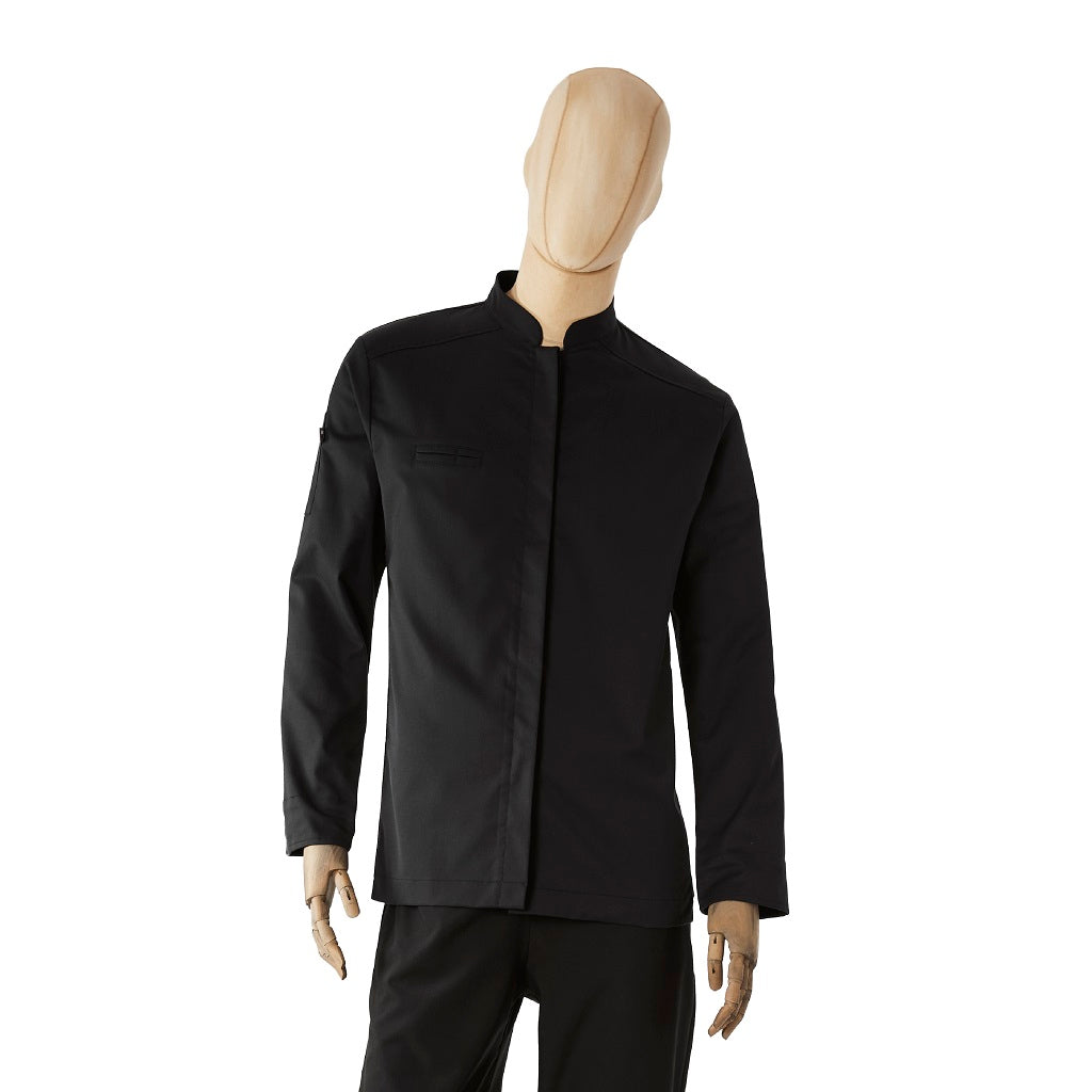 Filipina Santorini Negra para Caballero Chef Manga Larga Diferentes Tallas