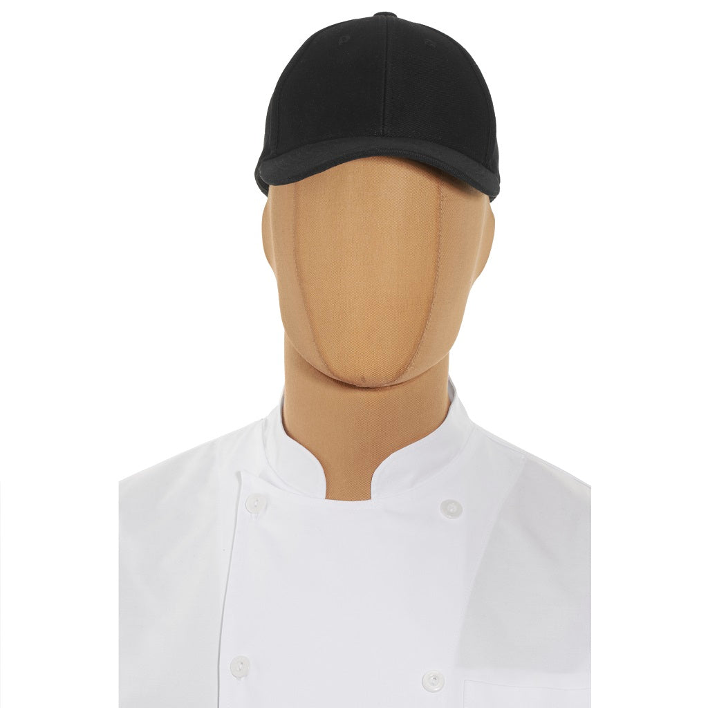 Gorra para Chef Tipo Beisbol Color Negro Frente
