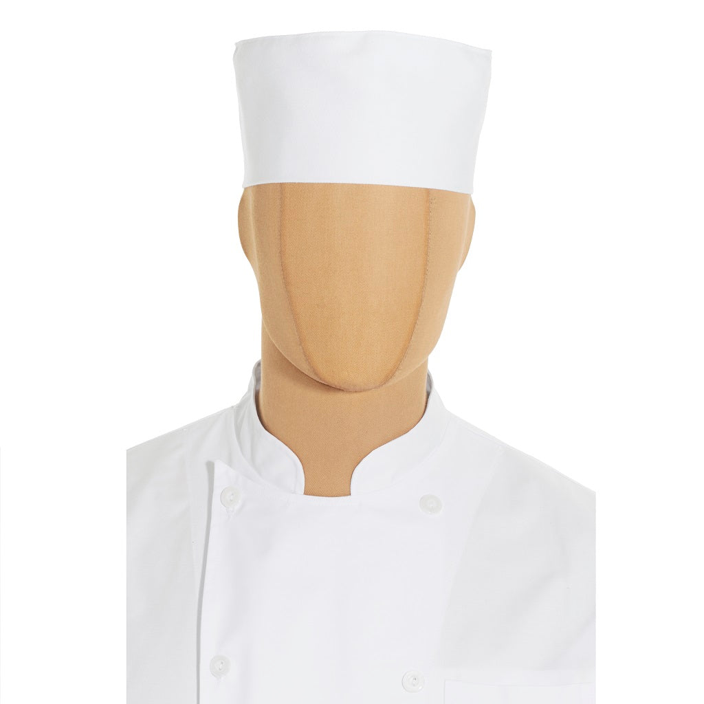 Gorro Blanco para Chef Tipo Cilindro con Ventilación Básico
