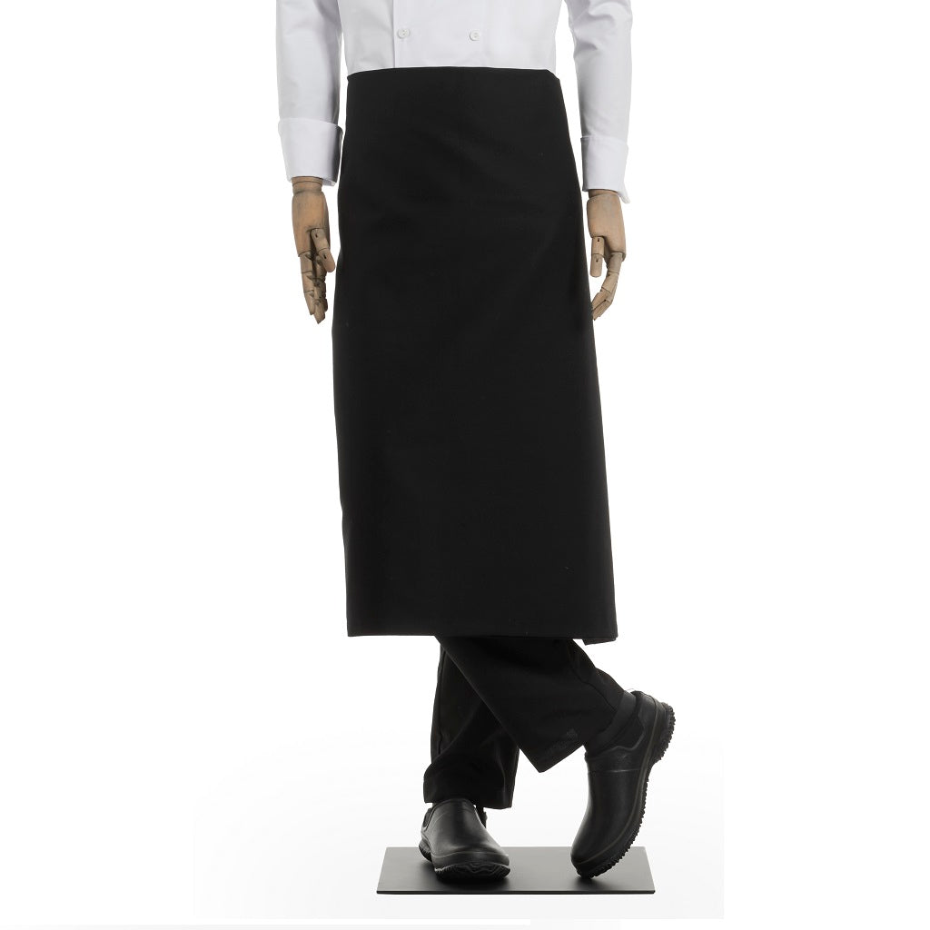 Mandil Unisex Medio Francés Color Negro para Chef Doble Vista Unitalla CROP
