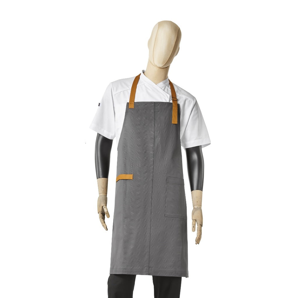 Mandil para Cocina con Peto Leo Colores Gris Unisex y Unitalla