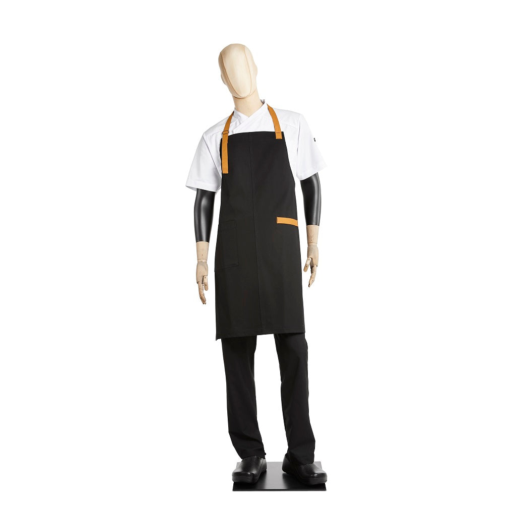 Mandil para Cocina con Peto Leo Colores Negro Unisex y Unitalla
