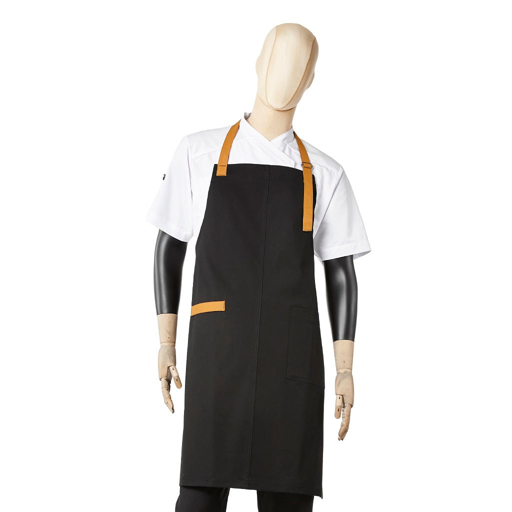 Mandil para Cocina con Peto Leo Colores Negro Unisex y Unitalla