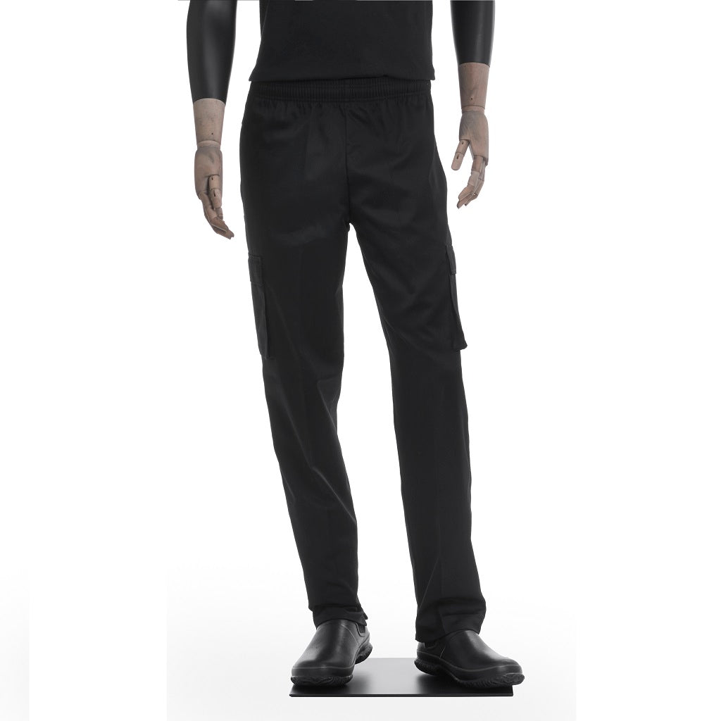 Pantalón para Chef Caballero Cargo Negro Diferentes Tallas Disponibles CROP