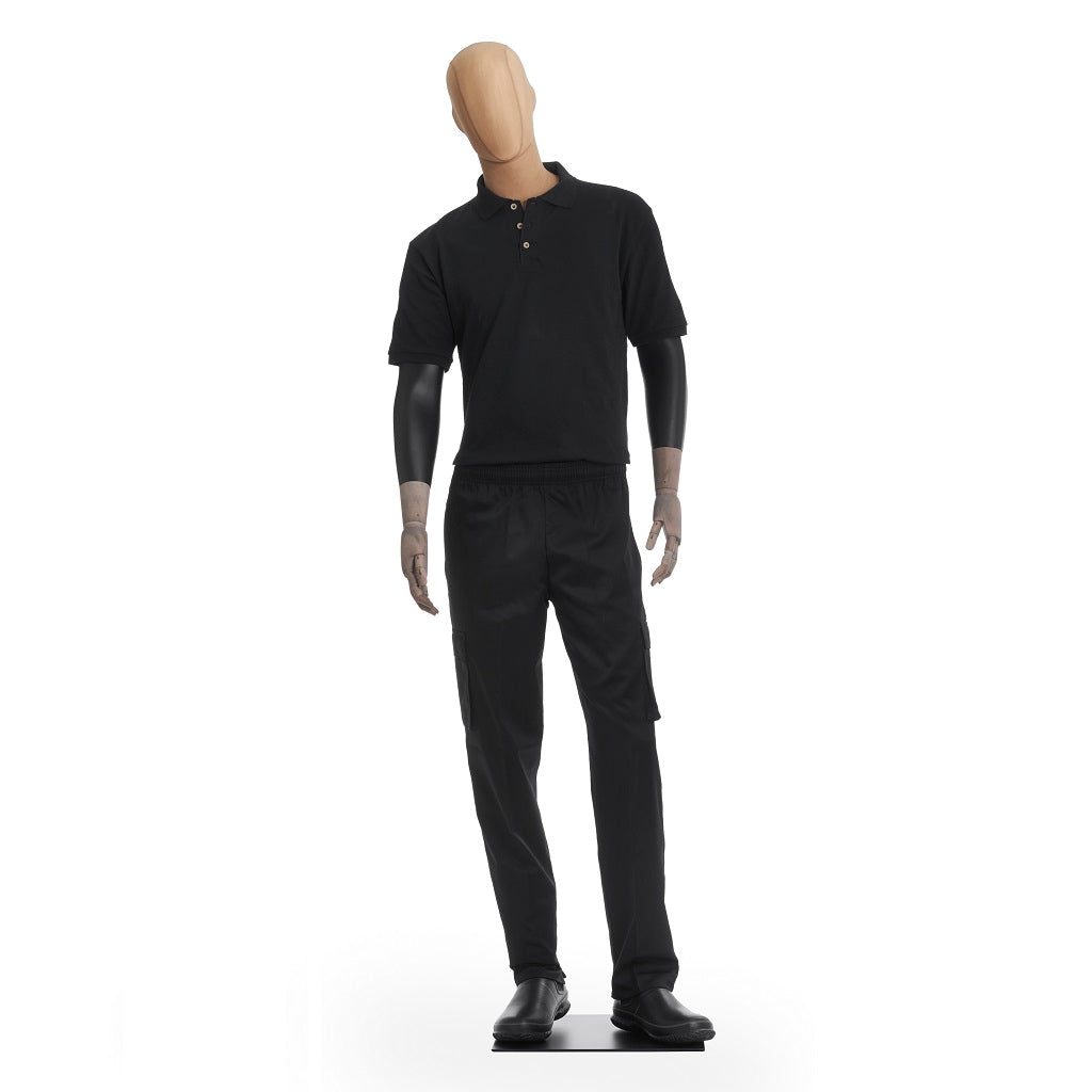 Pantalón para Chef Caballero Cargo Negro Diferentes Tallas Disponibles FRENTE