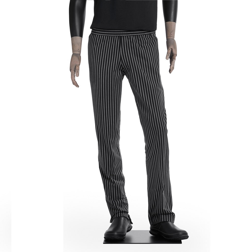 Pantalón para Chef Caballero London Raya Gris Diferentes Tallas Disponibles CROP