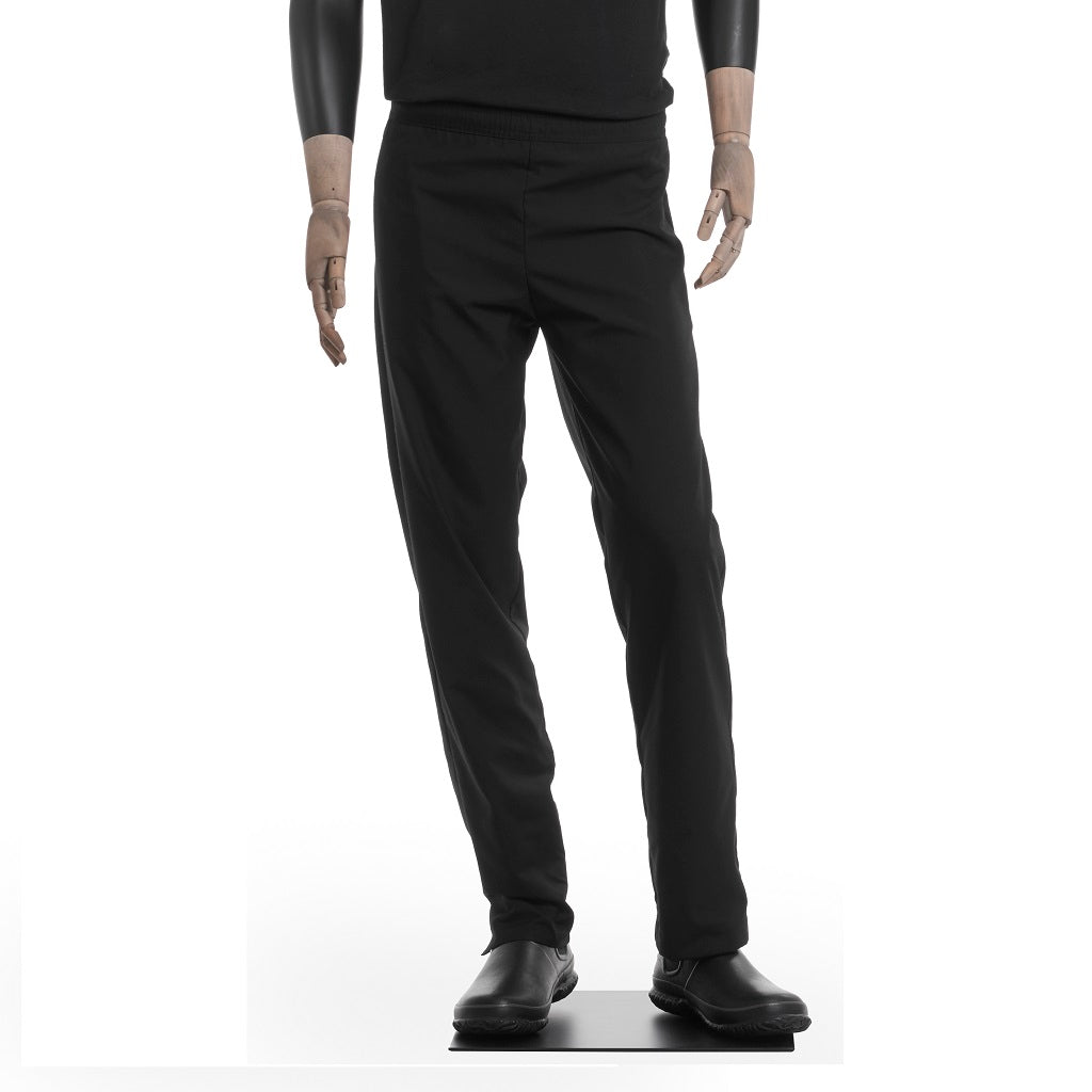 Pantalón de jareta unisex color negro para chef