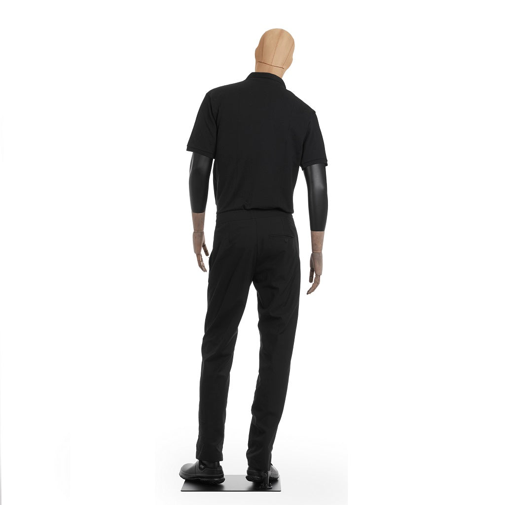 Pantalón de Jareta Unisex Color Negro para Chef TRASERA