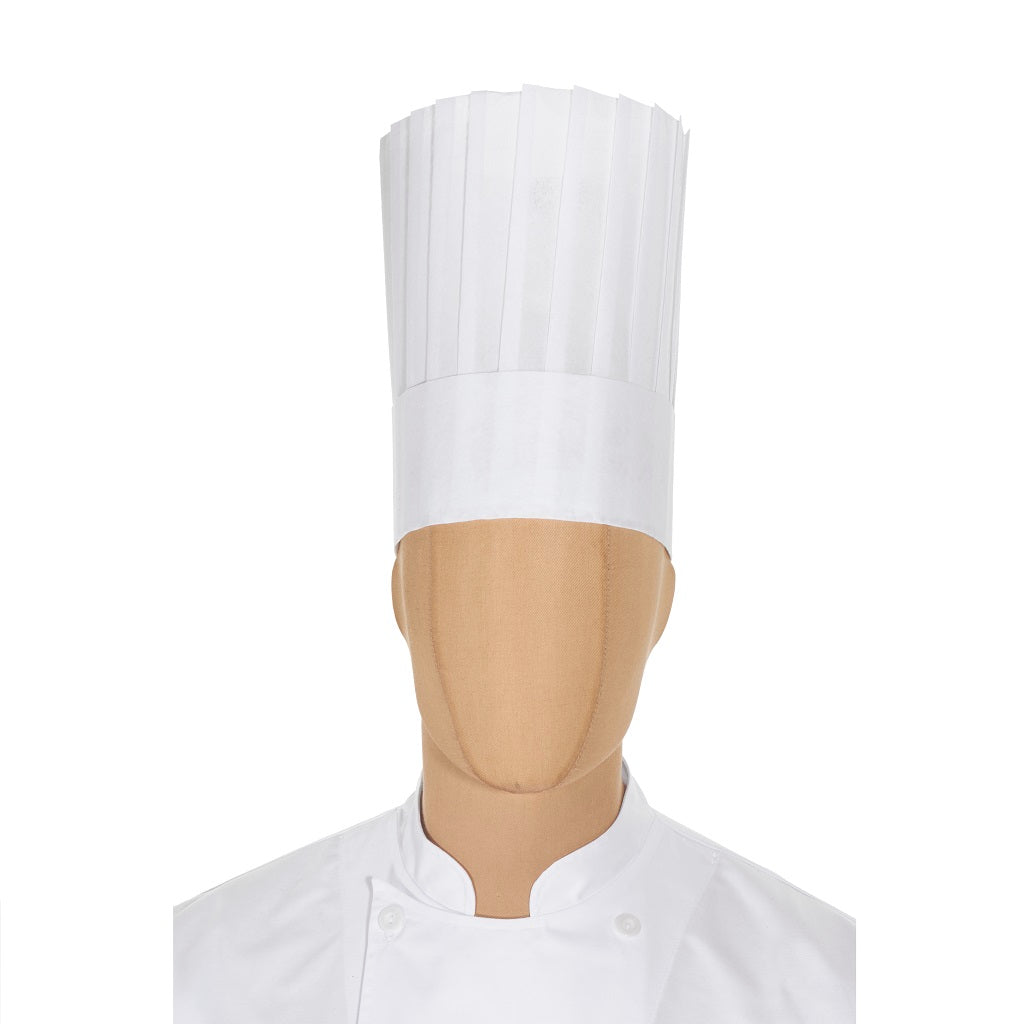 Toque desechable para chef alto