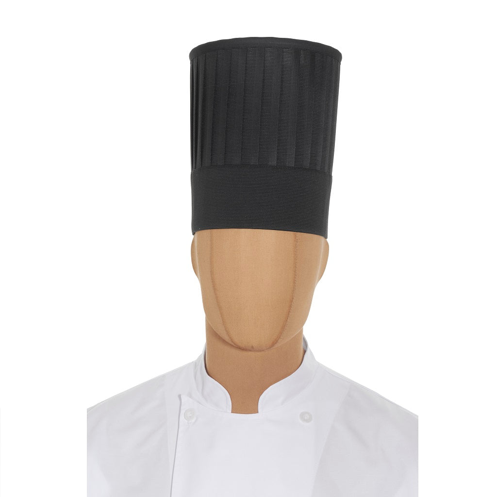 Toque Lavable para Chef Witt Gorro de Cocina Negro 22 CM de Alto