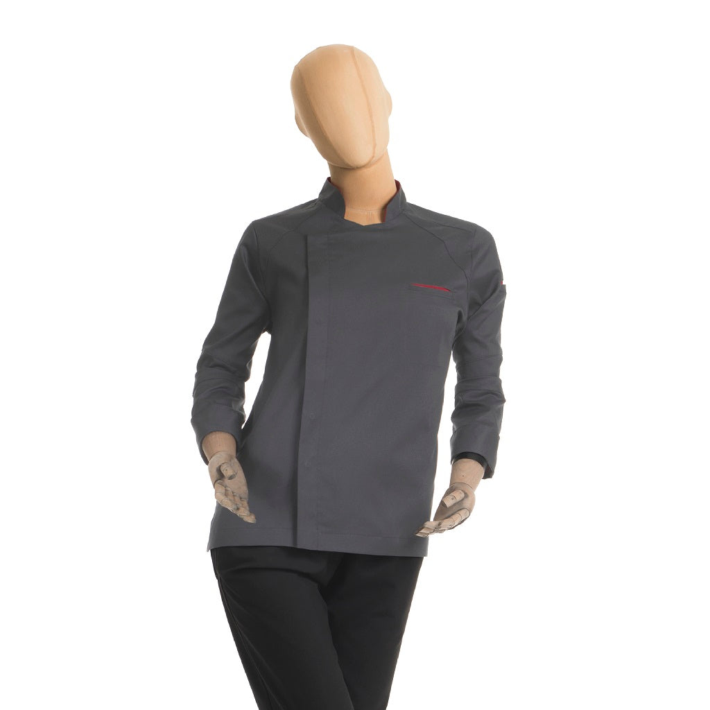 Filipina Oxford para Dama Chef Antoine Manga Larga Sin Botones Diferentes Tallas Disponibles