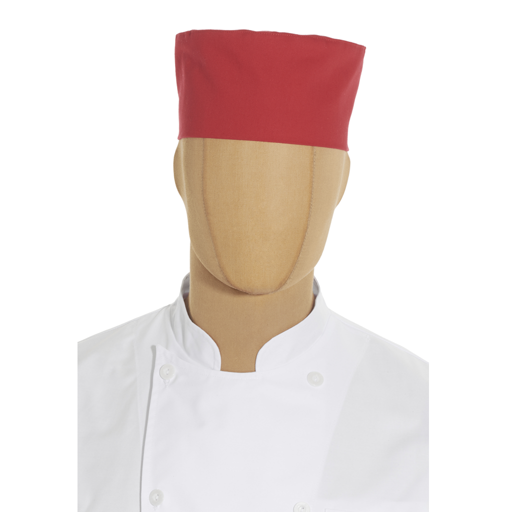 Gorro cilindro UVM para chef color rojo