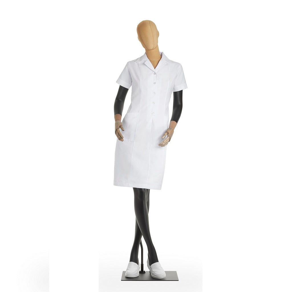 Vestido Blanco Con Botones Para Enfermera