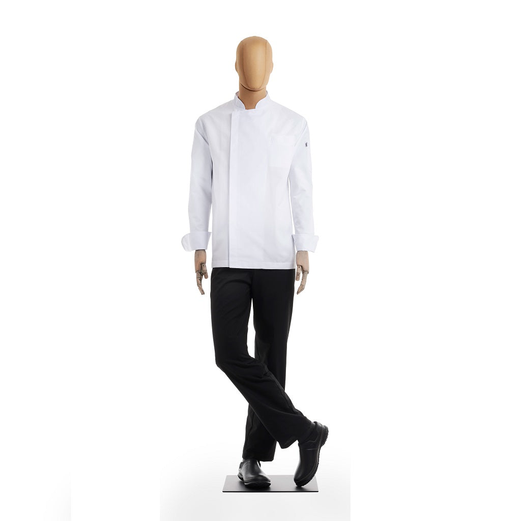Filipina Blanca para Chef Caballero Modelo Contemporánea Manga Larga Disponibilidad de Tallas
