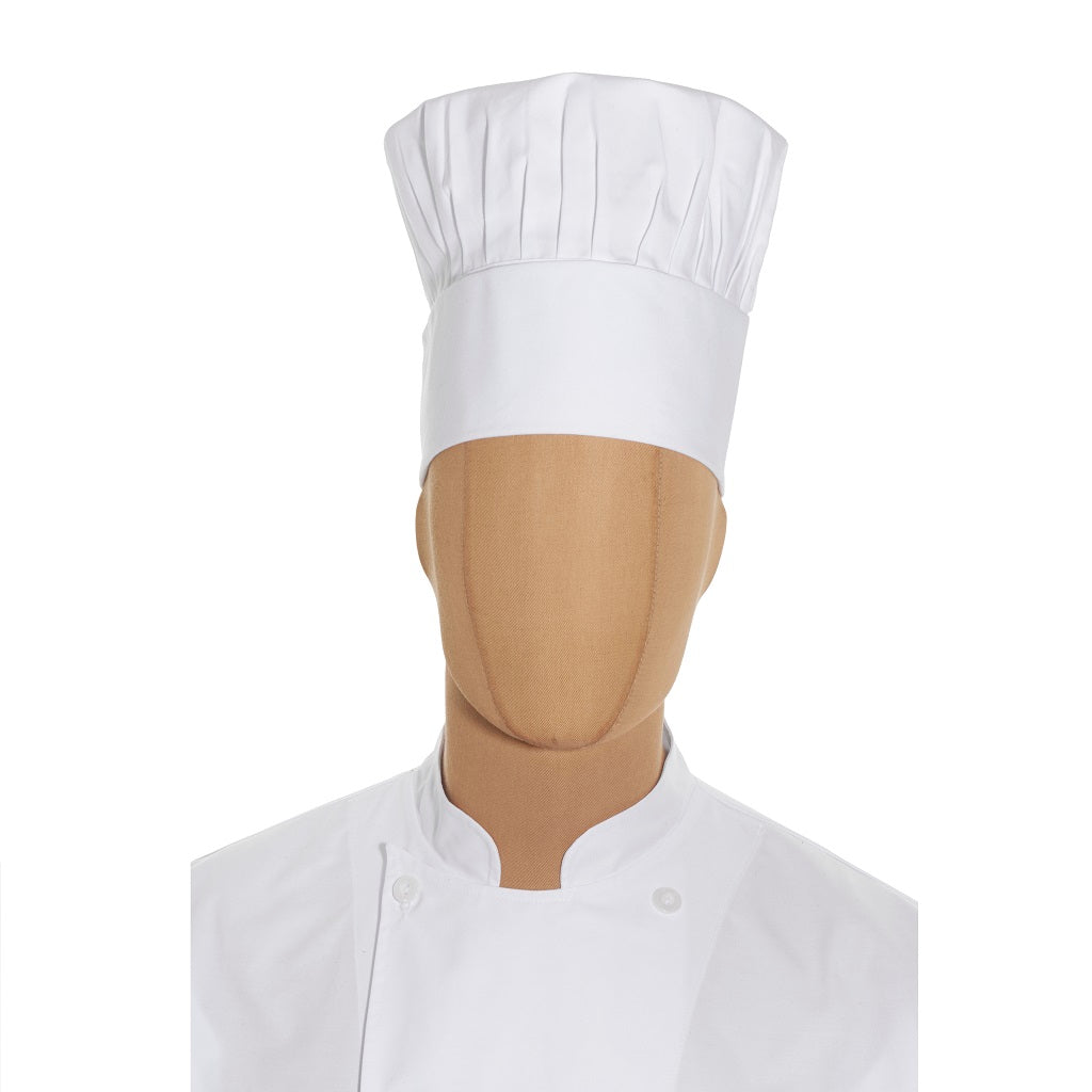 Gorro Suave con Tablas para Chef Color Blanco Unitalla