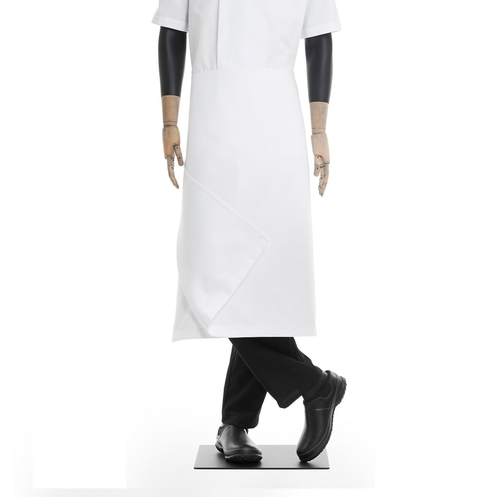 Mandil blanco francés doble hoja para uniforme de cocina ICUM Caballero