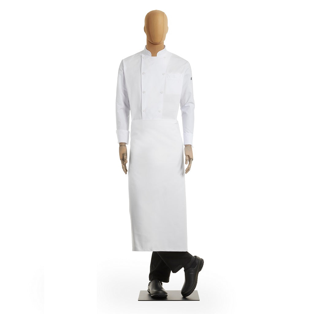 Mandil Medio Francés Color Blanco para Chef Doble Vista Unitalla