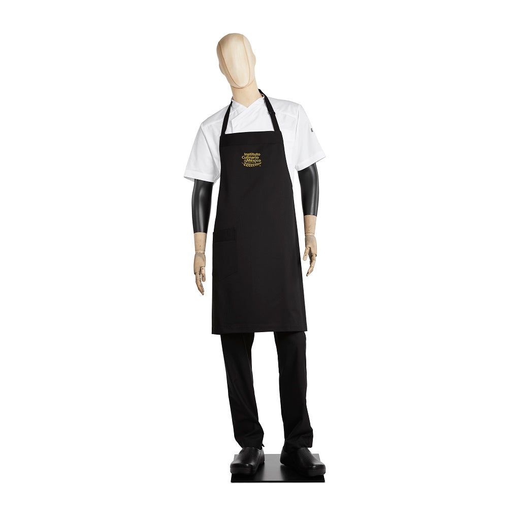 Mandil negro bordado para uniforme de servicio ICUM