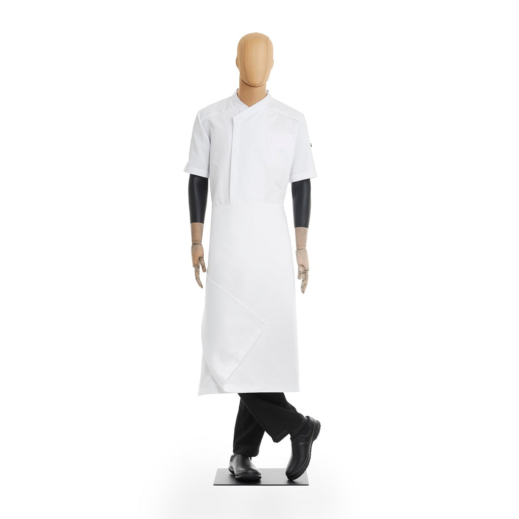 Mandil Medio para Chef Color Blanco de Doble Vista Unitalla Unser