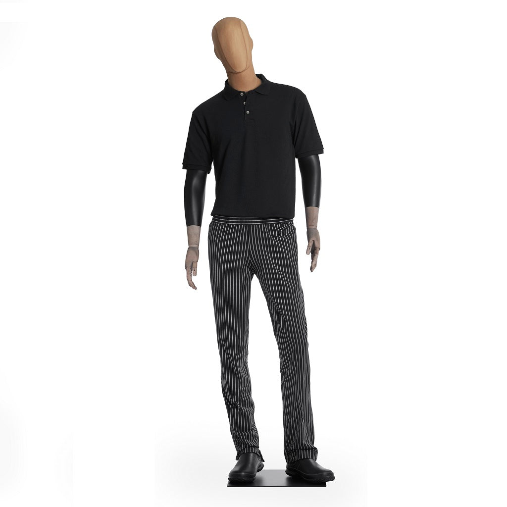 Pantalón para Chef Caballero London Raya Gris Diferentes Tallas Disponibles FRENTE