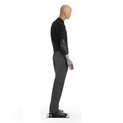 Pantalón para Chef Caballero London Raya Gris Diferentes Tallas Disponibles LATERAL