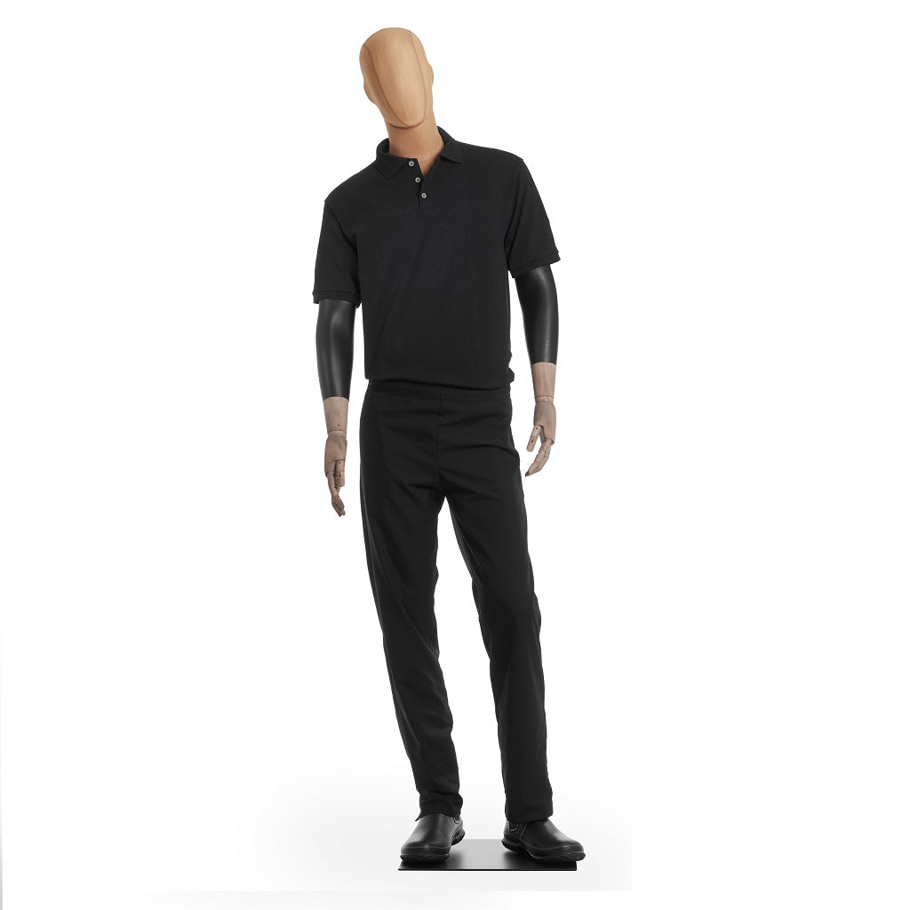 Pantalón de Jareta Unisex Color Negro para Chef  FRENTE