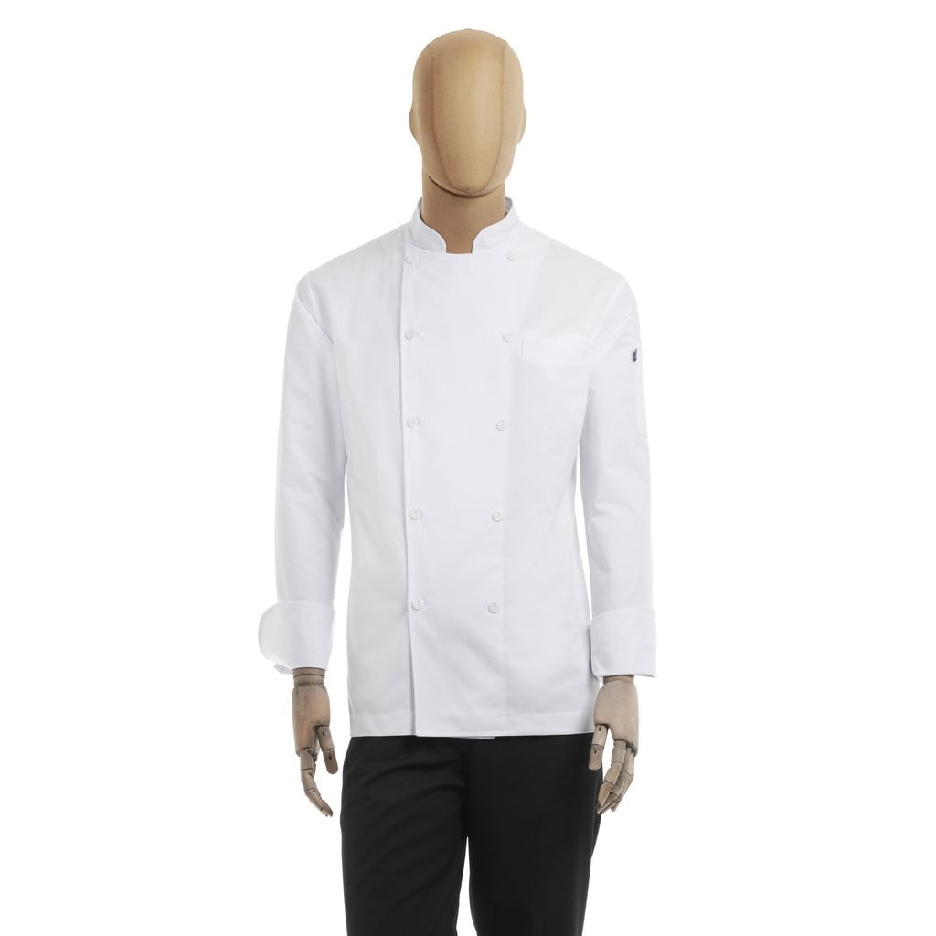 Filipina Blanca Ejecutiva Plus Manga Larga para Chef Caballero Diferentes Tallas Disponibles